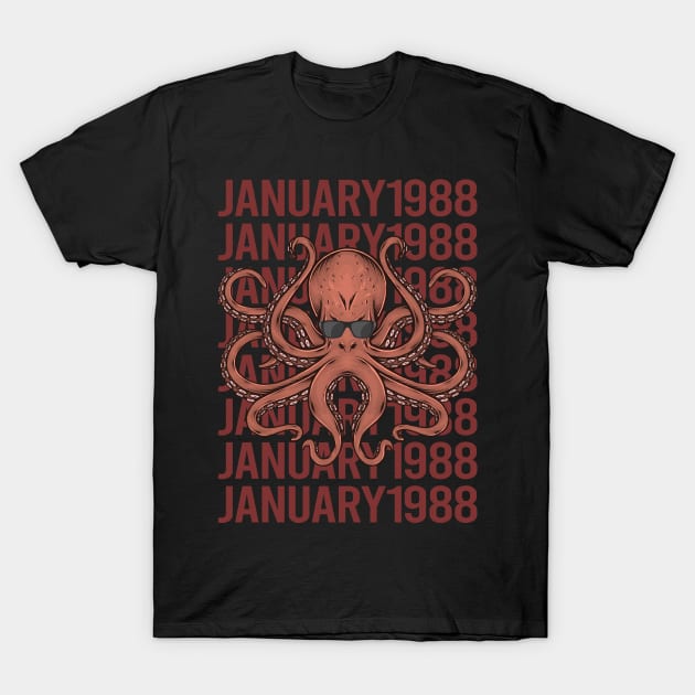 Funny Octopus - January 1988 T-Shirt by songuk